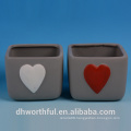 Elegant ceramic flower pot for valentine's day